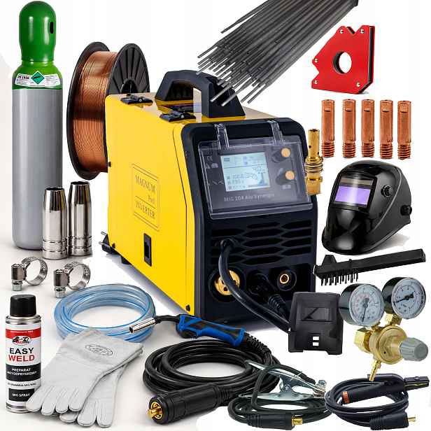 Svařovací stroj Magnum Mig 204 Alu Synergia Mig/mag Mma Tig Fcaw 200A 230V SET1