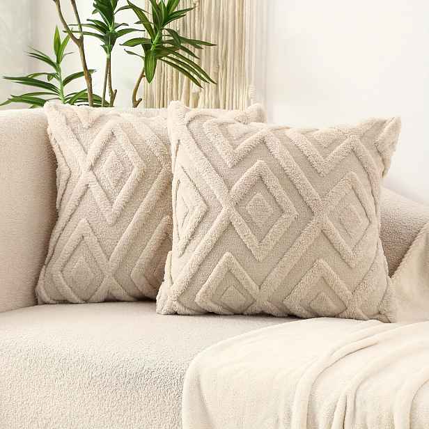 TEMU 2 ks, Boho Abstraktní Povlaky na Polštáře, Měkké Plyšové Domácí Povlaky na Polštáře, 12 palců X 20 palců, 18 palců X 18 palců, 20 palců X 20