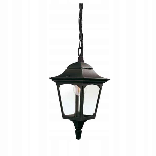 Venkovní závěsná terasová lampa tradiční černá na řetězu 50 Elstead