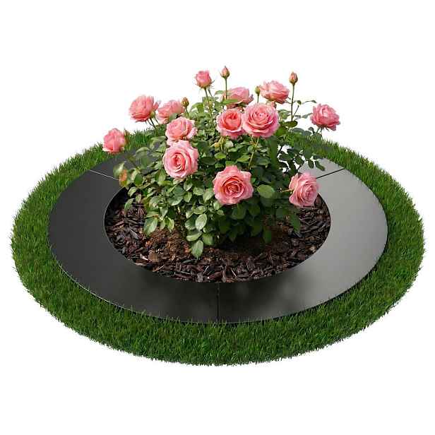 Relaxdays OBRUBNÍK stromový antracit pozinkovaná ocel 60 cm