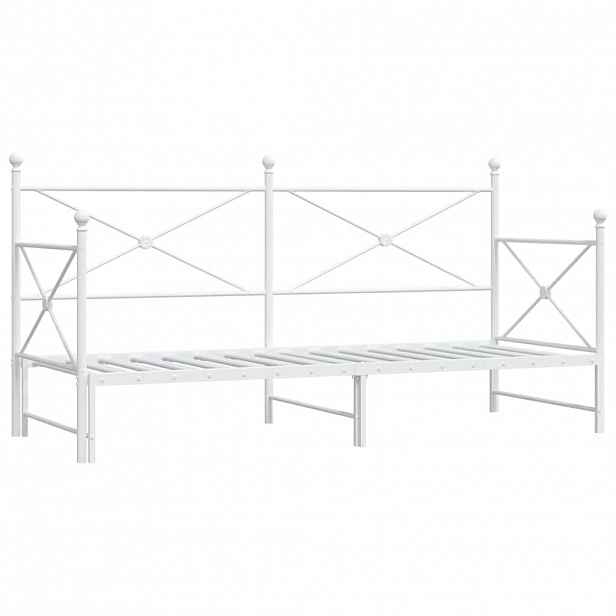 vidaXL Lehátko bez matrace 90x200 cm Bílá ocel