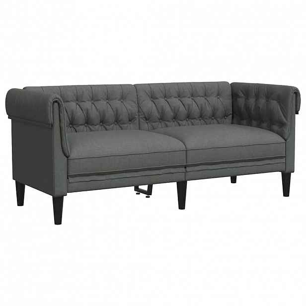 vidaXL Pohovka Tmavě šedá 182,5 x 74,5 x 74,5 cm Polyester