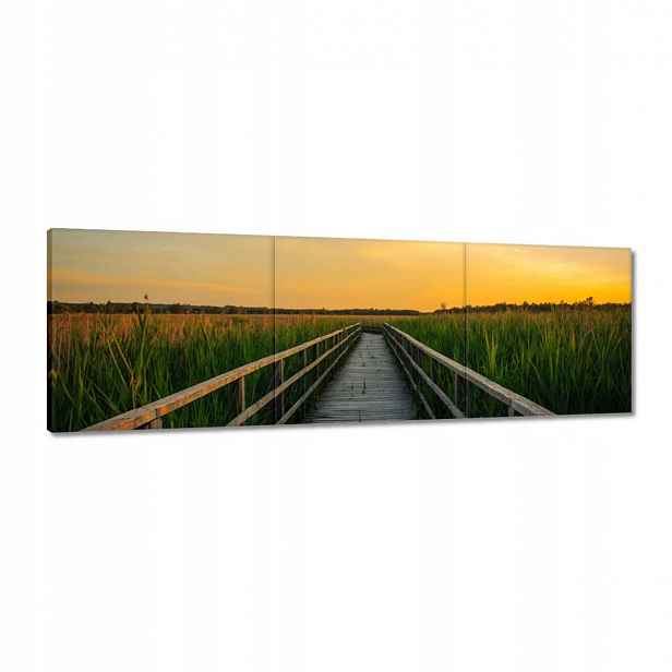 Obrazy 120x40 Krajina Západ slunce