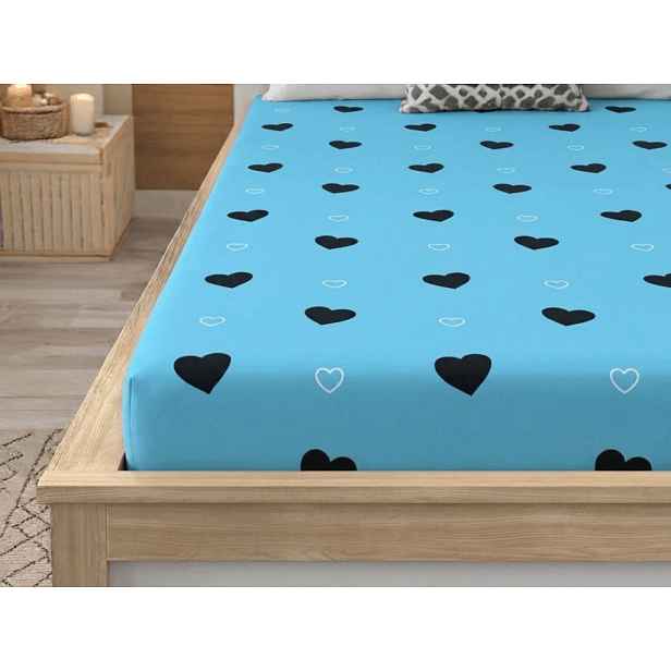 Prostěradlo z mikrovlákna CORAZON modré 90x200 cm