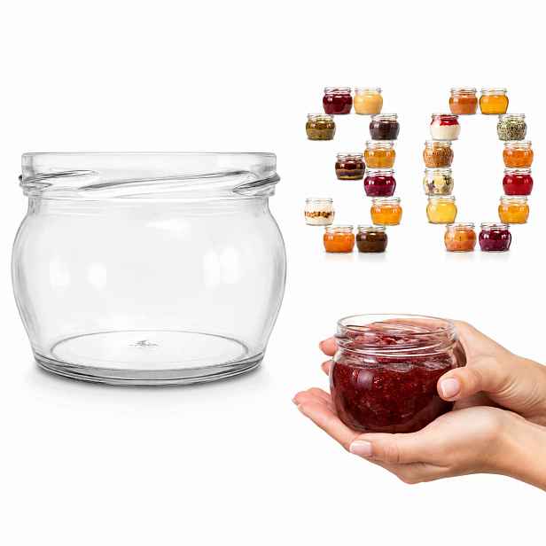 Sklenice 260 ml 30 ks na zavařování zavařovací sklenice med džemy zavařování