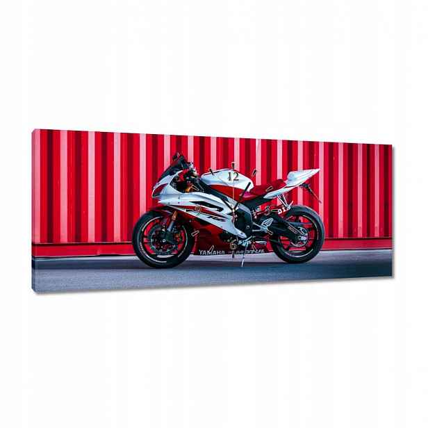 Hodiny 100x40 Bílo-červené Yamaha