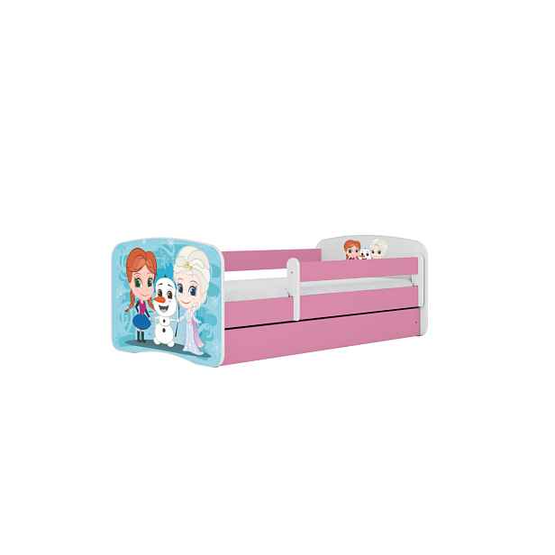 Kocot kids Dětská postel Babydreams Sněhové princezny růžová, varianta 70x140, bez šuplíků, bez matrace