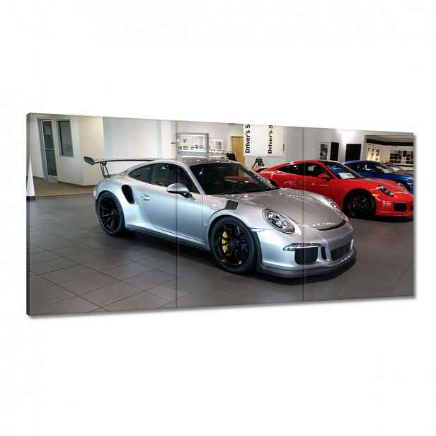 Obrazy 180x90 Stříbrné Porsche Auto