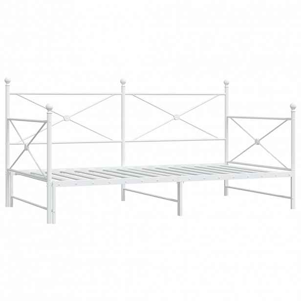 vidaXL Lehátko bez matrace 107x203 cm Bílá ocel