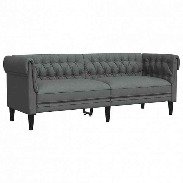 vidaXL Pohovka Tmavě šedá 201,5 x 74,5 x 74,5 cm Polyester