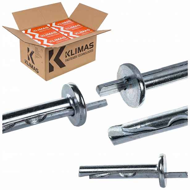 Kovové rozpěrné hmoždinky do betonu 6x35 mm 1600 ks zapichovací Klimas Krw