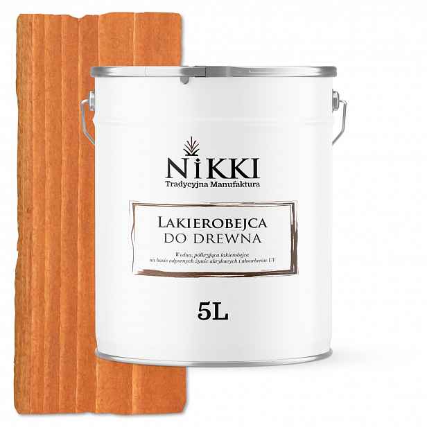 Lakovací Nátěr Na Dřevo 3V1 Extra Lazura Teak Satén 5L Ochranný Uv