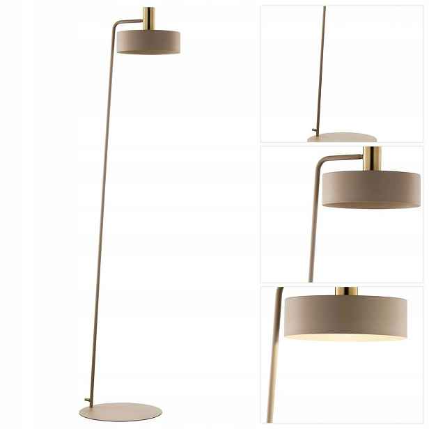 Béžová podlahová lampa Vitrum Gold do ložnice u postele Sigma Lighting