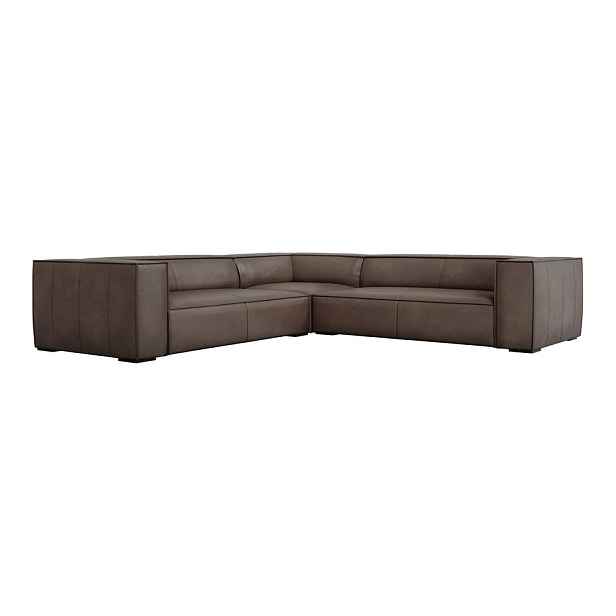 Hnědá kožená rohová pohovka (variabilní) Madame – Windsor & Co Sofas