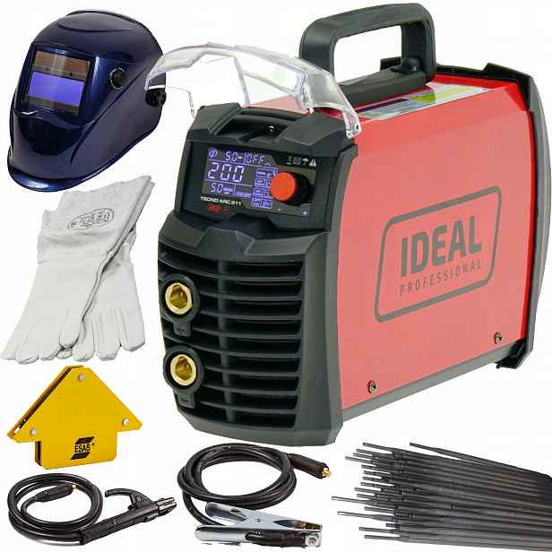 Inverter Ideal Tecno Arc 211 Led Mma Tig Vrd sada