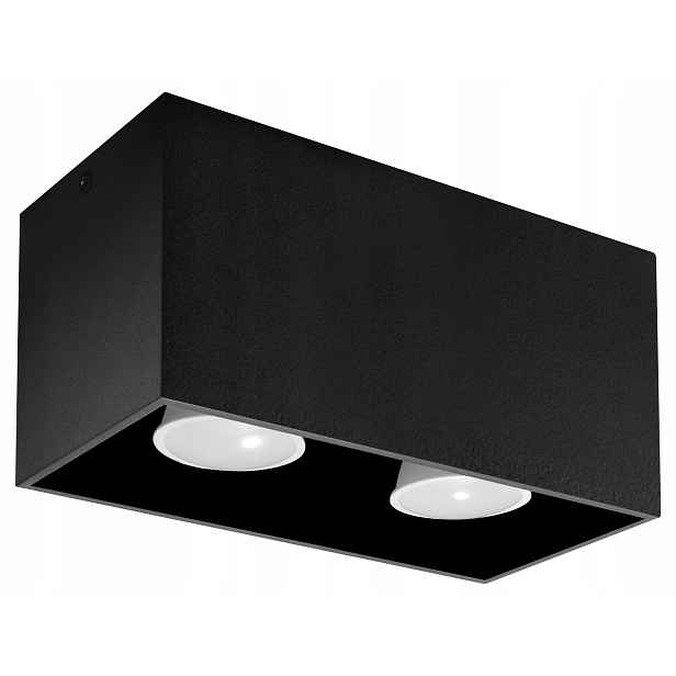 Spotová nástěnná lampa Quad Maxi černá Sollux