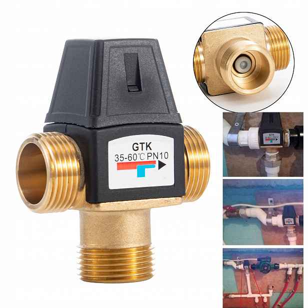 Termostatický míchač Sprchový směšovací ventil Ohřívač vody Zaw 3/4"