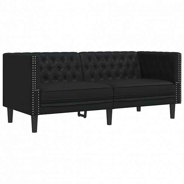 vidaXL Pohovka Černá 174 x 74,5 x 70,5 cm PVC
