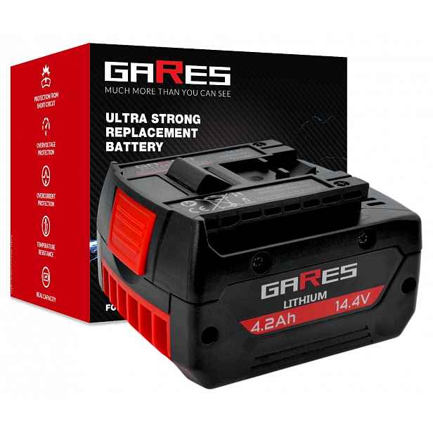 Akumulátor Gares pro Bosch Gsr Gdr 14.4 V-LIN2 2607336234 2607336077 4,2Ah
