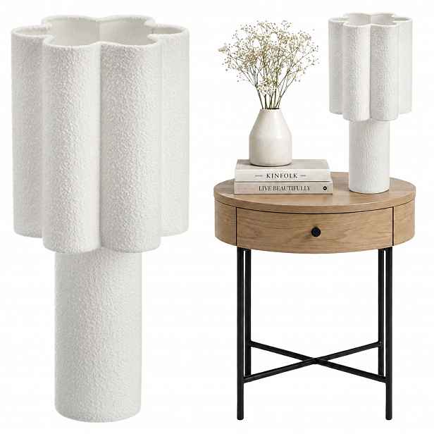 Noční Lampa Stolní boucla bílá do dětského pokoje ložnice obývacího pokoje Boho
