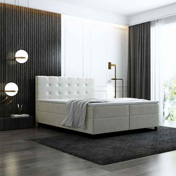 Postel Alexander 180x200 cm světle béžová HELCEL