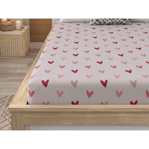 Prostěradlo z mikrovlákna SOFHEARTS krémové 90x200 cm