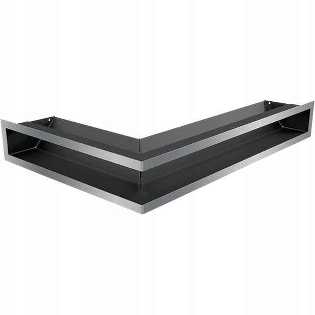 Ventilační mřížka do krbu Luft rohová pravá 40x60x9 broušená Slim