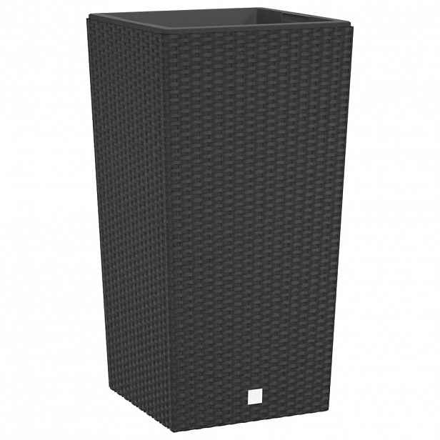 vidaXL Truhlík s odnímatelnou vložkou antracit 21 / 49 l PP ratan