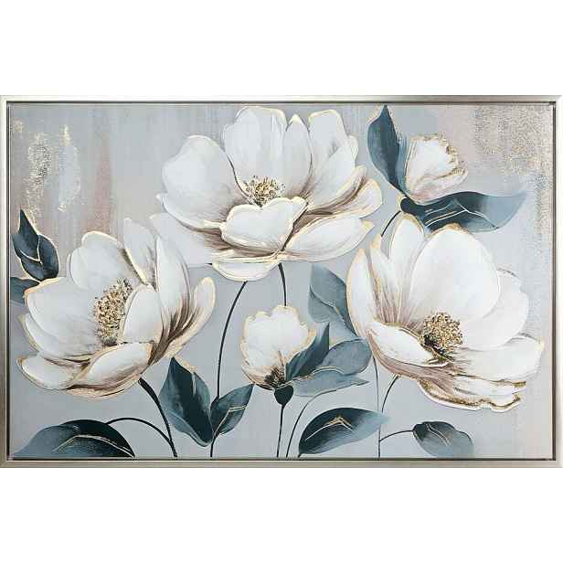 Obraz na plátně 672/A 90x60 cm bílé květy nástěnná dekorace do obývacího pokoje