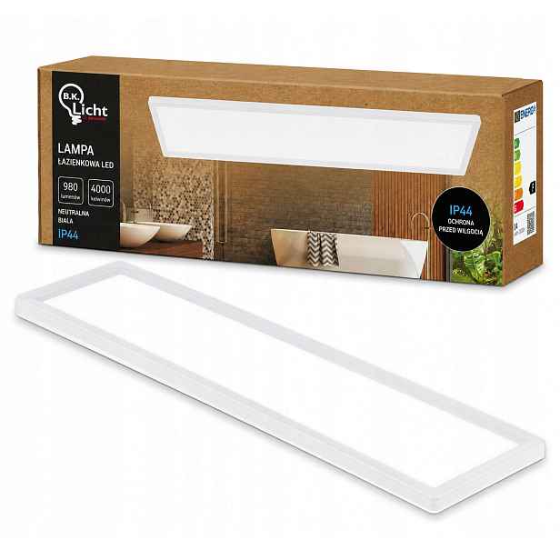 stropní svítidlo Led panel 98x20 cm 36W 4800lm IP44 do koupelny kuchyně Výkonná