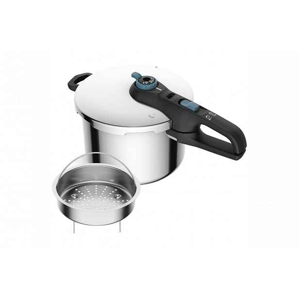 Tlakový hrnec Tefal Secure Trendy 6 l P2580701 Nerezový/Černý