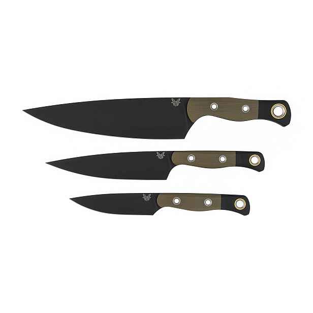 Benchmade 4000BK-01 – sada 3 kuchyňských nožů CPM-154 DLC, Usa