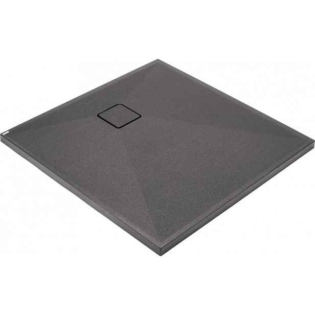 DEANTE - Correo antracit metalic - Granitová sprchová vanička, čtvercová, 90x90 cm KQR_T41B