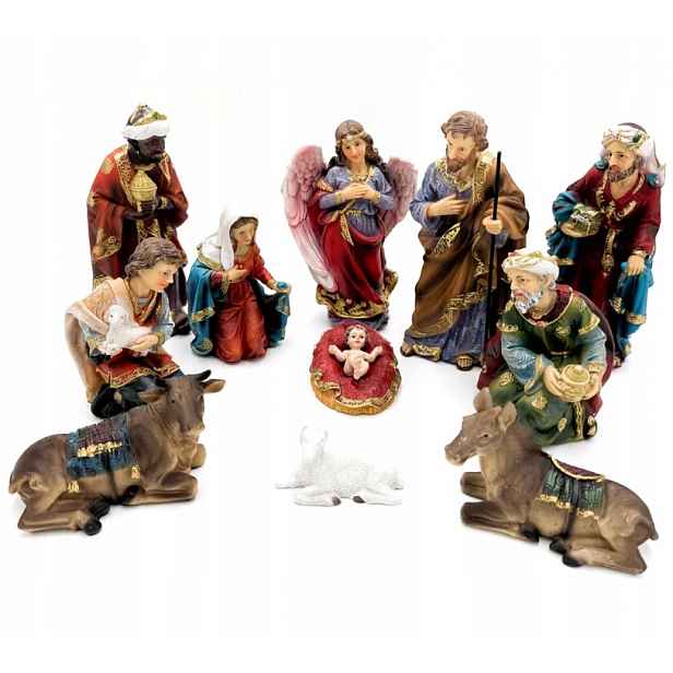Figurky Do Jeslí Vánoční 20 CM Pryskyřice 11 Figurek