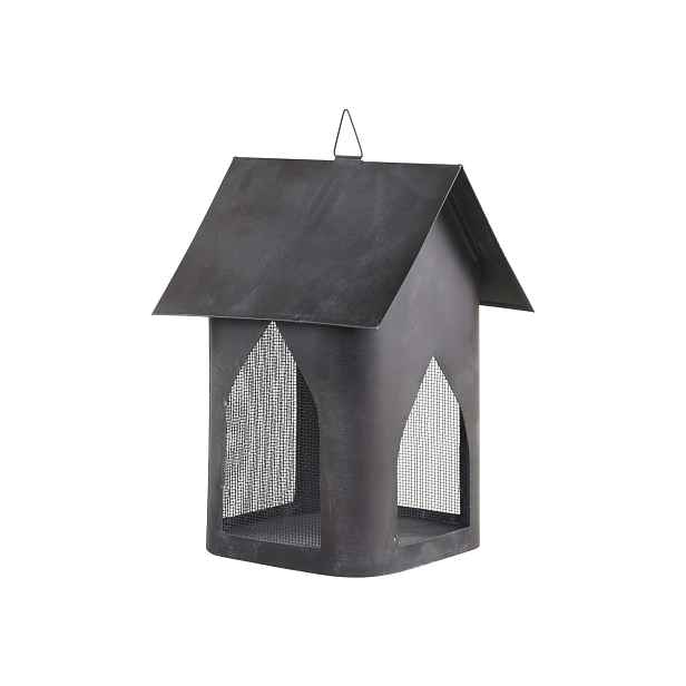 Granitový antik kovový závěsný domek na svíčku - 16*18*25 cm Chic Antique