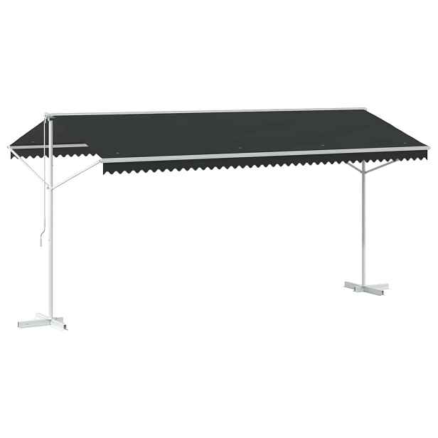 vidaXL Volně stojící markýza 5 x 3 m Polyester Antracitová