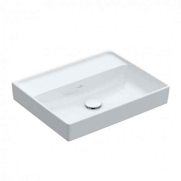 Villeroy & Boch Collaro - Umyvadlo 55x44 cm, bez přepadu, bez otvoru pro baterii, alpská bílá 4A335801