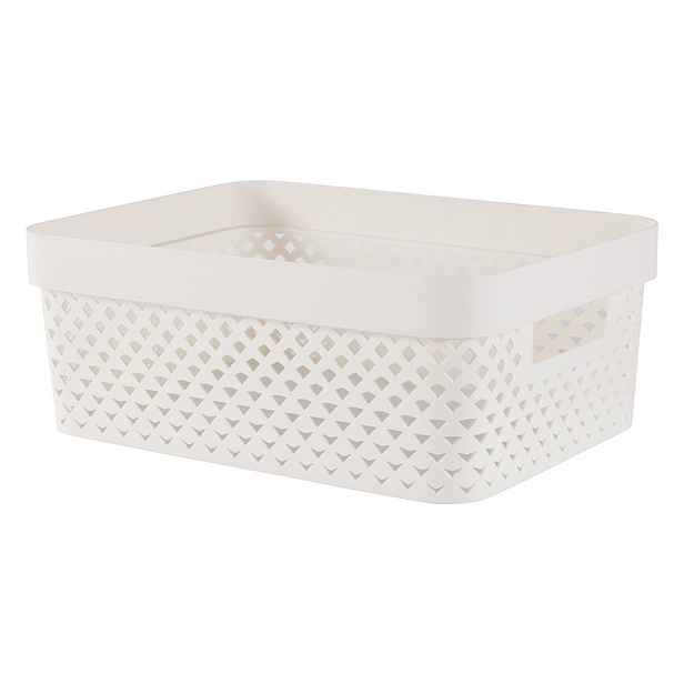 Béžový plastový úložný box 36x27x14 cm Pure – Curver