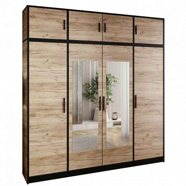 Kier Furniture ŠATNÍ SKŘÍŇ ROJ s nástavbou 4D Dub Craft