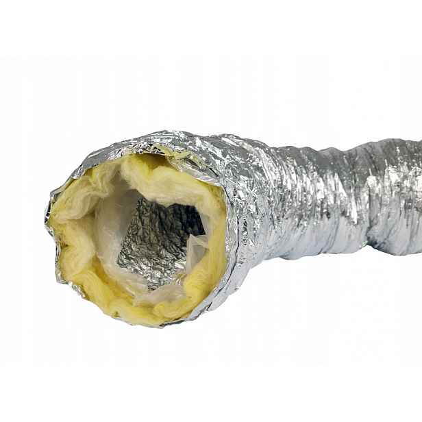 Trubka Pružný kanál izolovaný vlnou, ventilace fi 200 mm 10 m