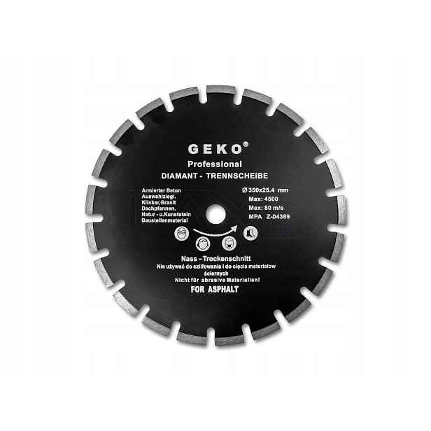 Kotouč řezný diamantový segmentový na asfalt 350x25,4mm G00279