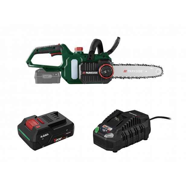Parkside® Aku řetězová pila Paks 20-Li F5, Smart 4 Ah