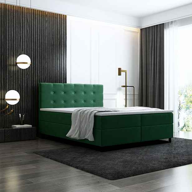 Postel Alexander 140x200 cm zelená HELCEL