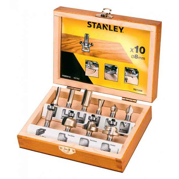 Stanley - 10dílná sada frézovacích bitů STA80020-XJ
