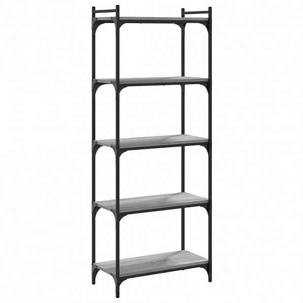vidaXL Knihovna s 5 policemi šedá sonoma 60x30x154 cm kompozitní dřevo