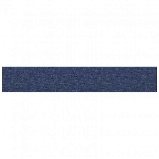 vidaXL Nástěnný čelník 12 ks 90 x 15 cm Modrá textil