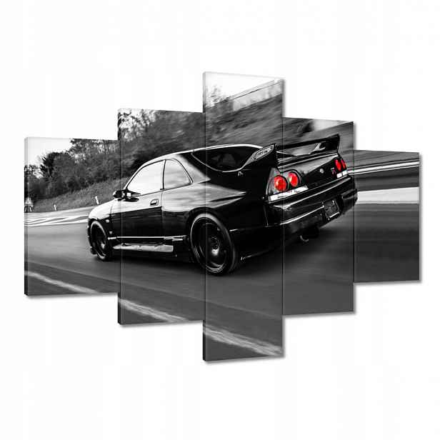 Obrazy 100x70 Černý Nissan Gtr Sport