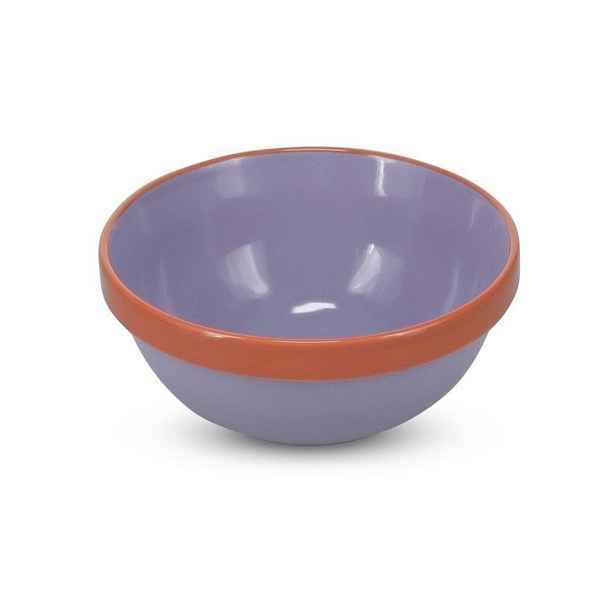Oranžová/fialová miska z kameniny 710 ml Duo – ONA