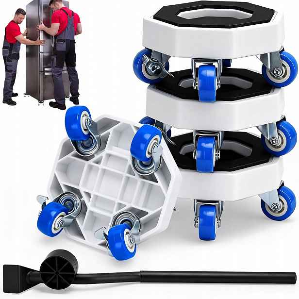 Sada Pro Přepravu Nábytku, Transportní Kolečka Pro Posouvání Nábytku 400 Kg, Stabilní