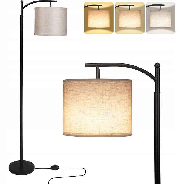 Stojací Lampa Podlahová Moderní Tuba Led Stínidlo 9W 3000K-5000K